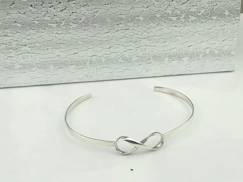 infinity cuff bangle \u2022 infinity bracelet \u2022 925 sterling silver bracelet \u2022 sterling silver bangle \u2022 bracelet for girlfriend \u2022 gift for mom