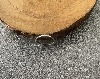 Bague d'orteil en argent sterling avec diamants