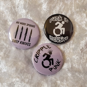 Disability Pinback Buttons - 1.5"