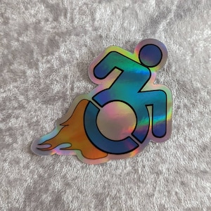 Holographic Disability Pride Die-Cut Sticker