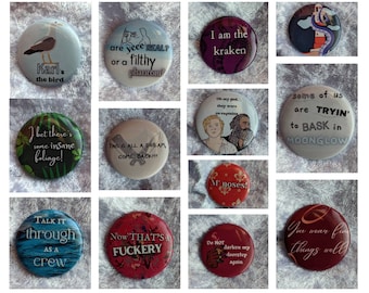 Variety of Our Flag Means Death Pinback Buttons - 1.5&quot;
