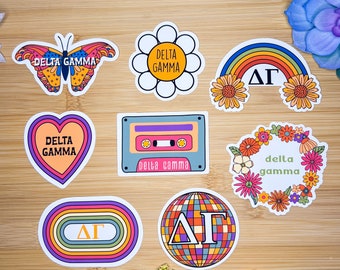 Delta Gamma Sticker Pack, Sorority Stickers, Delta Gamma Flag, Delta Gamma Gifts, Delta Gamma Decal, Delta Gamma, Delta Gamma Decor,