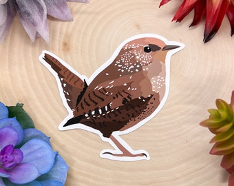 Winter Wren Sticker, Winter Wren Decal, Winter Wren Gift, Winter Wren Decor, Winter Wren Bird, Winter Wren, Winter Wren Lover,