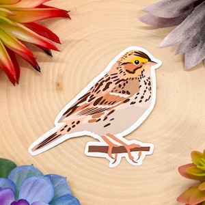 Savannah Sparrow Sticker, Savannah Sparrow Decal, Sparrow Gift, Sparrow Decor, Sparrow Bird Sticker, Sparrow Bird Decal,