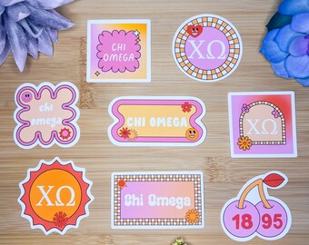 Chi Omega Aufkleber, Schwesternschaft Aufkleber, Chi Omega Flagge, Chi Omega Geschenke, Chi Omega Aufkleber, Chi Omega Dekor, Chi Omega Aufkleber