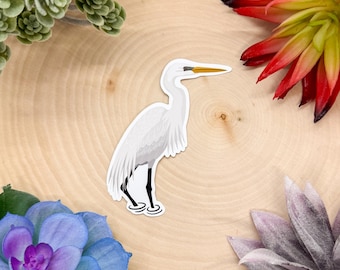 Great Egret Sticker, Great Egret Decal, Great Egret Decor, Great Egret Gift, Great Egret Bird, Great Egret, Great Egret Waterfowl
