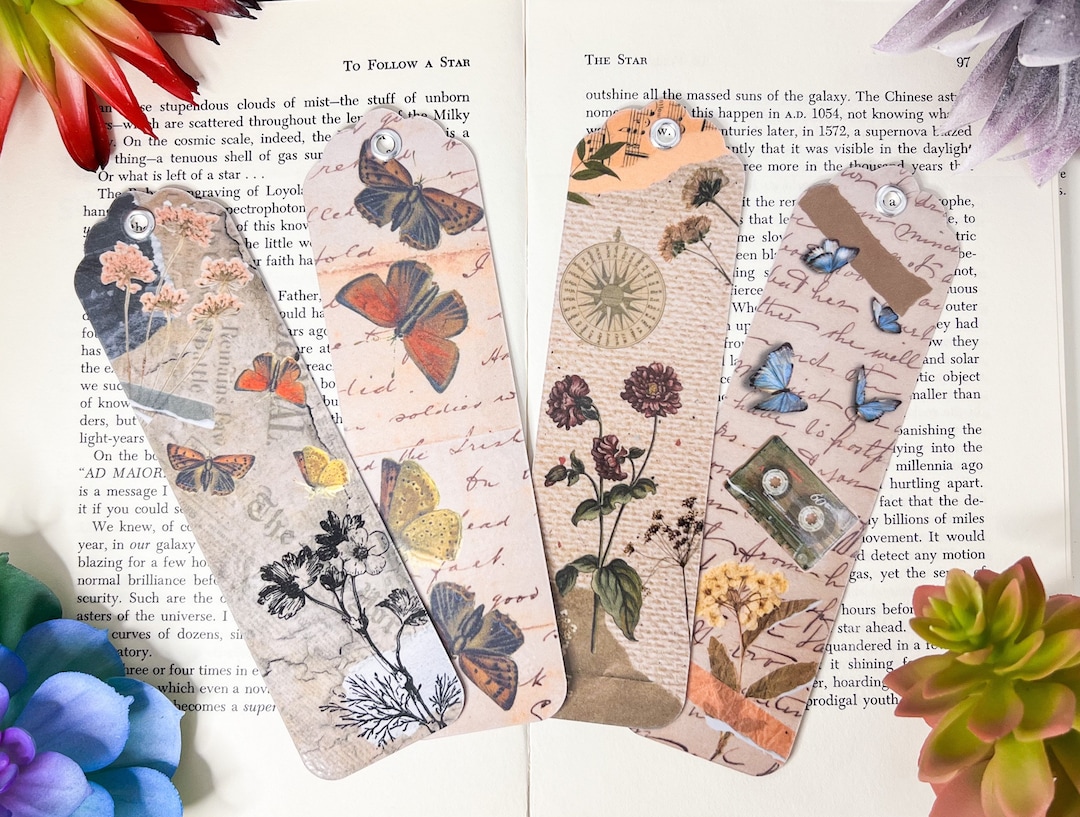 Vintage Aesthetic Bookmarks Set of 4 Vintage Bookmark Etsy
