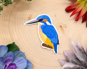 Kingfisher Sticker, Bird Sticker, Birdwatching Sticker, Birding Sticker, Kingfisher Decal, Kingfisher Decor, Common Kingfisher, Kingfisher