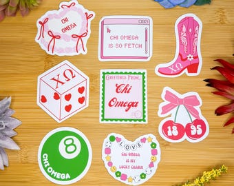 Chi Omega Aufkleber, Schwesternschaft Aufkleber, Chi Omega Flagge, Chi Omega Geschenke, Chi Omega Aufkleber, Chi Omega Dekor, Chi Omega Aufkleber