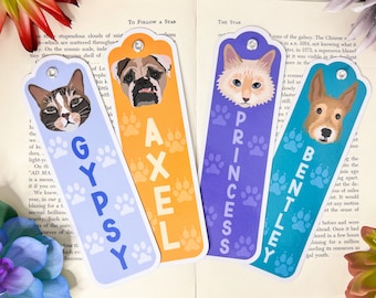 Custom Pet Bookmark, Custom Pet Book Accessory, Pet Bookmark, Cat Bookmark, Dog Bookmark, Custom Pet Gift, Pet Memorial, Bookmark Gift