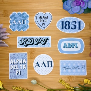 Alpha Delta Pi Sticker Pack, Sorority Stickers, Alpha Delta Pi Flag, Alpha Delta Pi Gifts, Adpi Sticker Pack, Adpi Stickers, Adpi Flag