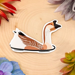 Swan Goose Sticker, Swan Goose Decal, Swan Goose Gift, Swan Goose Decor, Swan Goose Bird Sticker, Swan Goose Bird Decal