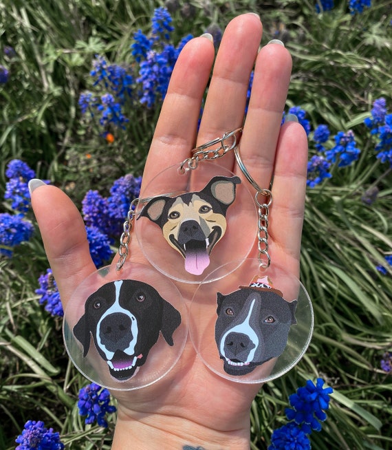 Custom Pet Keychain Dog Keychain Cat Keychain Custom Etsy