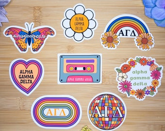 Alpha Gamma Delta Sticker Pack, Sorority Stickers, Alpha Gamma Delta Flag, Alpha Gamma Delta Gifts, Alpha Gamma Delta Stickers, AGD