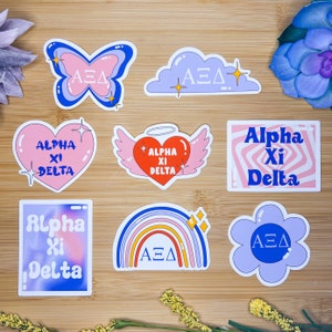 Alpha Xi Delta Sticker Pack, Sorority Stickers, Alpha Xi Delta Flag, Alpha Xi Delta Gifts, Axid Stickers, AXID decal, AXID sorority, AXID