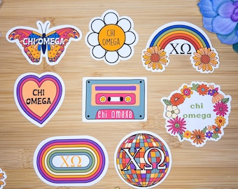 Chi Omega Aufkleber, Schwesternschaft Aufkleber, Chi Omega Flagge, Chi Omega Geschenke, Chi Omega Aufkleber, Chi Omega Dekor, Chi Omega Aufkleber