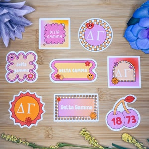 Delta Gamma Sticker Pack, Sorority Stickers, Delta Gamma Flag, Delta Gamma Gifts, Delta Gamma Decal, Delta Gamma Decor, Delta Gamma Gift
