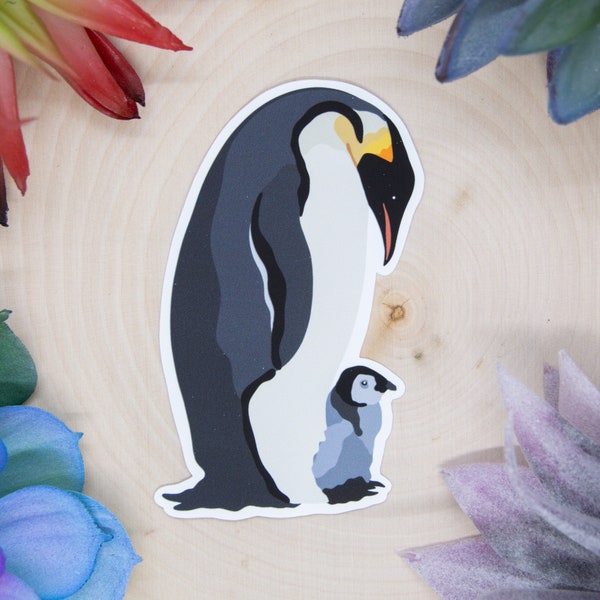 Emperor Penguin Sticker, Bird Sticker, Birdwatching Sticker, Birding Sticker, Emperor Penguin Gift, Emperor Penguin Decal, Penguin Sticker