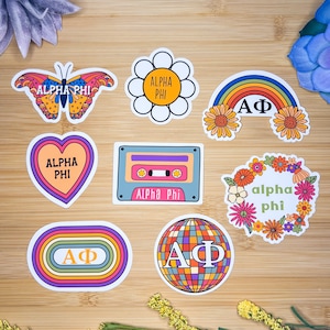Alpha Phi Sticker Pack, Sorority Stickers, Alpha Phi Flag, Alpha Phi Gifts, Alpha Phi, Alpha Phi Stickers, Alpha Phi Decal