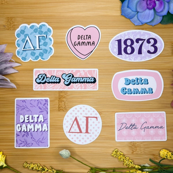 Delta Gamma Sticker Pack, Sorority Stickers, Delta Gamma Flag, Delta Gamma Gifts, Delta Gamma Decal, Delta Gamma Decor, Delta Gamma Gift