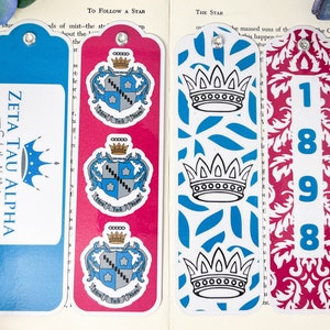 Zeta Tau Alpha Bookmarks Set Of 4, Zta Gifts, Zta Sorority, Zeta Tau Alpha Accessories, Zeta Tau Alpha, ZTA Cute, Zta decor image 4