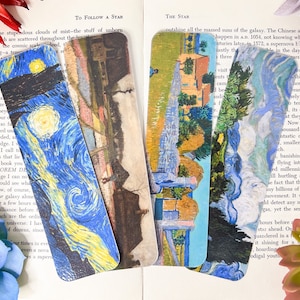 Van Gogh Bookmarks Set of 4, Van Gogh Art, Bookmarks, Bookish Gift, Mens Bookmark, Aesthetic Bookmark, Art Bookmark, Book Accessories