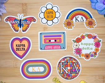 Kappa Delta Sticker Pack, Sorority Stickers, Kappa Delta Flag, Kappa Delta Gifts, Kappa Delta Decal, Kappa Delta Stickers, Kappa Delta