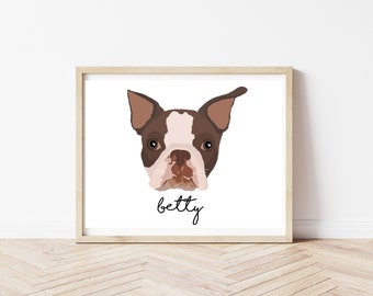 Custom Pet Portrait, Dog Portrait, Cat Portrait, Pet Drawing, Pet Illustration, Dog Gifts, Cat Gifts, Pet Gifts, Pet Memorial