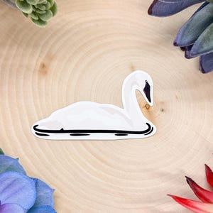 Trumpeter Swan Sticker, Trumpeter Swan Decal, Trumpeter Swan Gift, Trumpeter Swan Decor, Trumpeter Swan