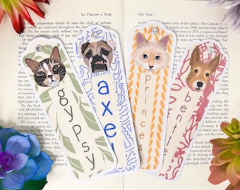 Marque-page personnalisé pour animal de compagnie, accessoire personnalisé de livre pour animal de compagnie, marque-page pour animal de compagnie, marque-page chat, marque-page chien, cadeau personnalisé pour animal de compagnie, monument commémoratif pour animal de compagnie, cadeaux marque-page,
