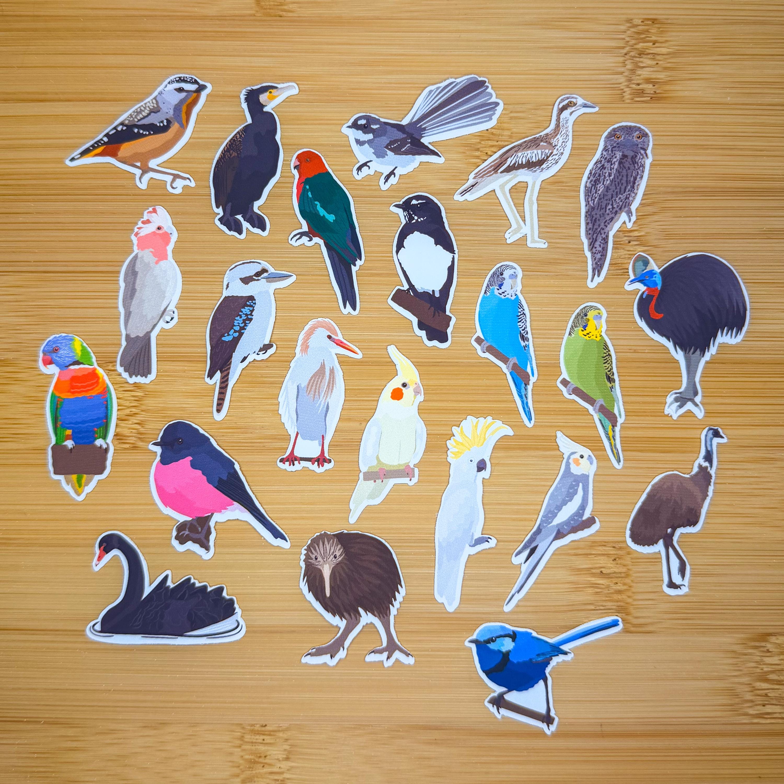 Australian Birds Sticker Pack, Mini Bird Sticker Pack, Bird Journal ...