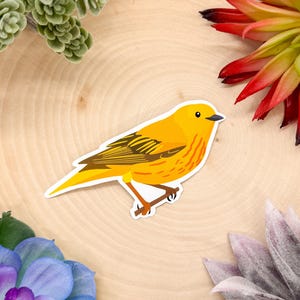 Yellow Warbler Sticker, Yellow Warbler Decal, Yellow Warbler Gift, Warbler Sticker, Bird Sticker, Birdwatching Sticker, Birding Sticker,