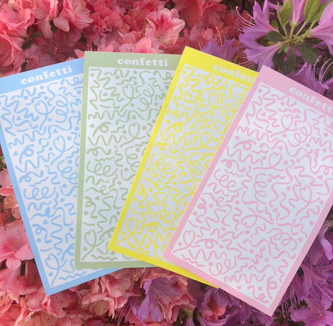 Kpop Polco Polaroid 4 Set Bundle Sticker Sheet Confetti Design - Etsy