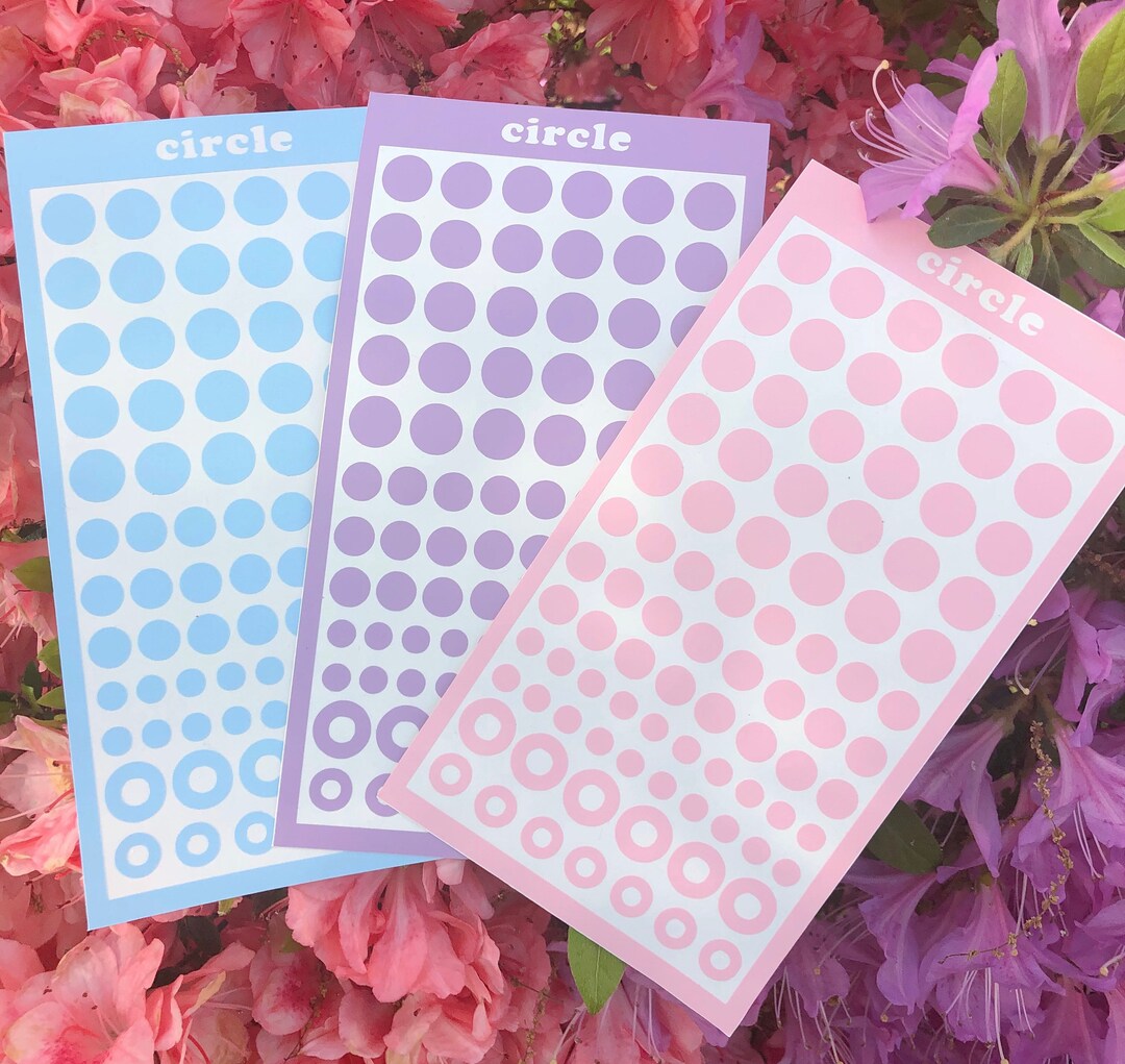 Kpop Polaroid Polco Circle Sticker Set of 3 Sheets Decor - Etsy