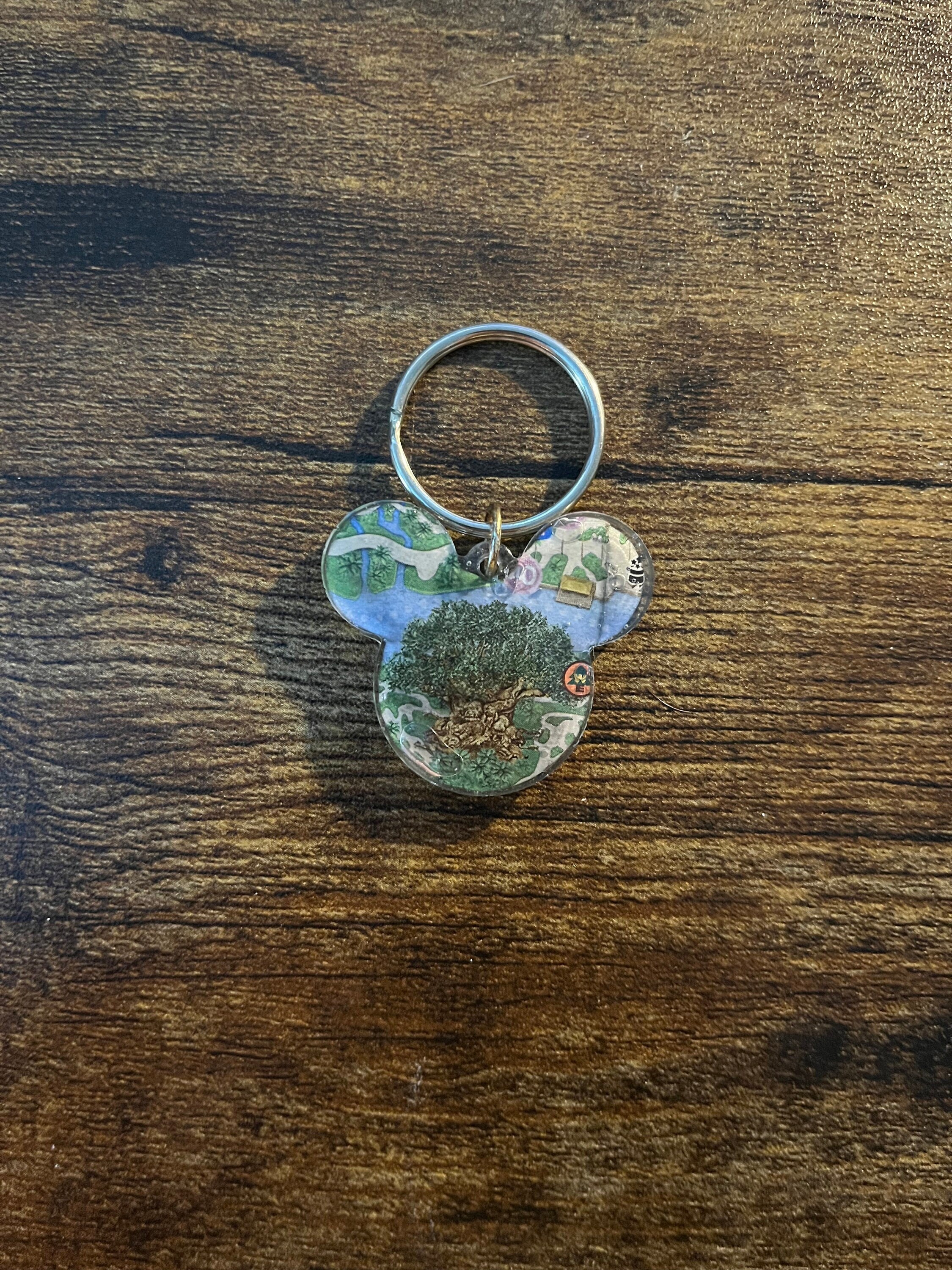 Park Map Keychain - Tree - Etsy