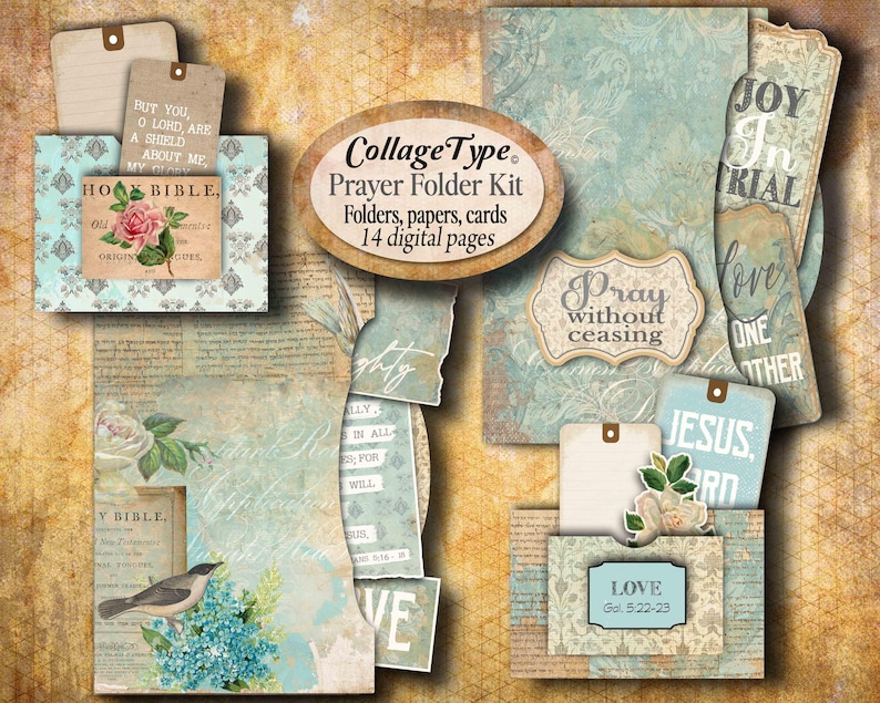 Prayer Folder Kit - Christian Themed Scripture & Prayer Cards With ...