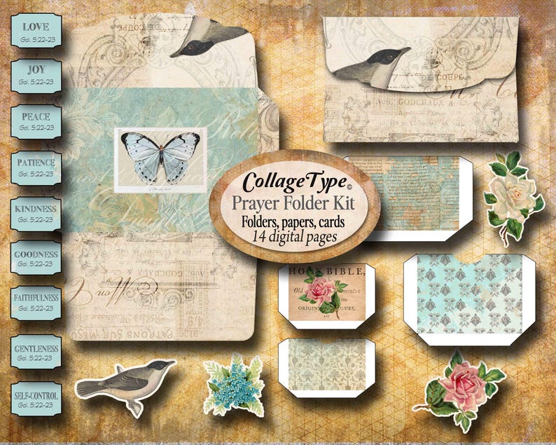 Prayer Folder Kit - Christian Themed Scripture & Prayer Cards With ...
