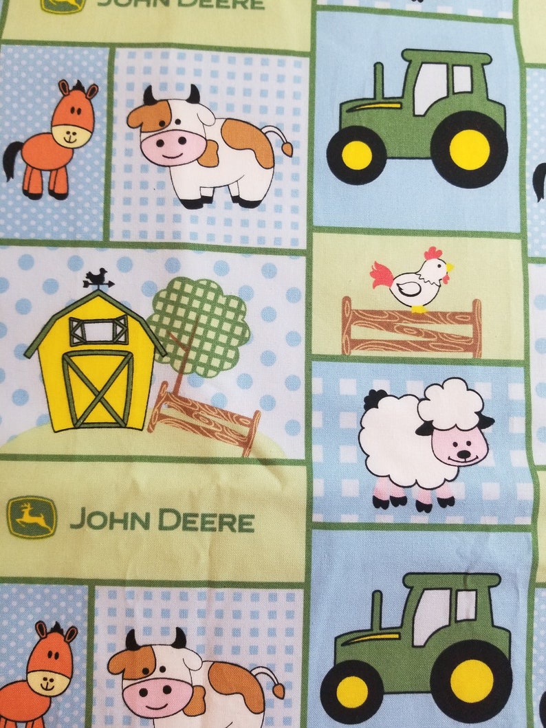 John Deere Farm Animals Cotton Toddler/swaddle/lap Blanket Etsy
