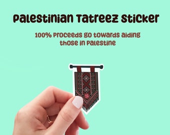 Palestinian Tatreez Sticker, Palestine sticker, Vinyl Sticker, Arab sticker, Islamic sticker, vinyl hydro flask sticker