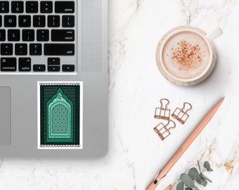 Prayer rug sticker, Muslim Vinyl sticker, hydro flask Muslim sticker, islam sticker, Persian rug sticker