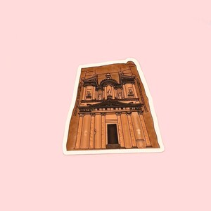 Petra Jordan Sticker: Rose City Vinyl Decal - Waterproof Laptop, Water Bottle