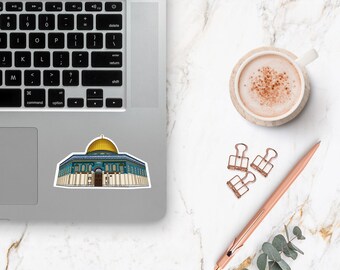 Dome of the Rock sticker, Jerusalem sticker, Palestine sticker, Vinyl Sticker, Arab sticker, Islamic sticker, vinyl hydro flask sticker