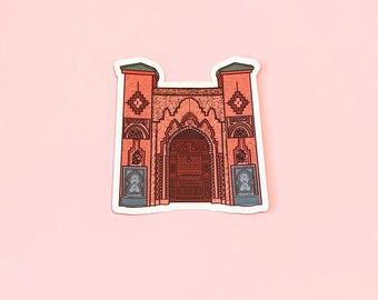 Moroccan Tile Sticker: Waterproof Vinyl Decal for Laptop or Water Bottle