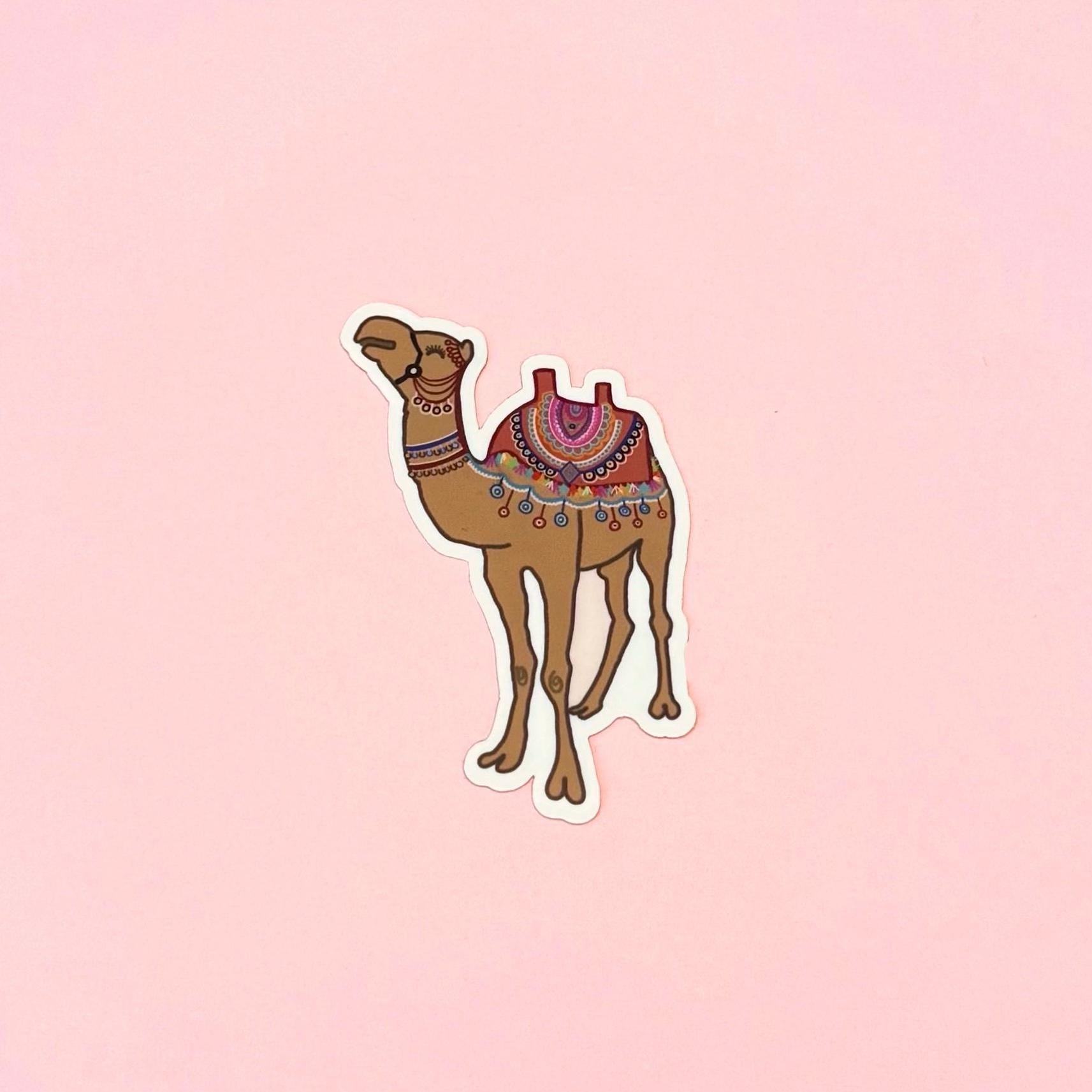Camel Vinyl Sticker • Egyptian Camel Decal • Waterproof Laptop & Water Bottle Decal • Middle East Animal Gift
