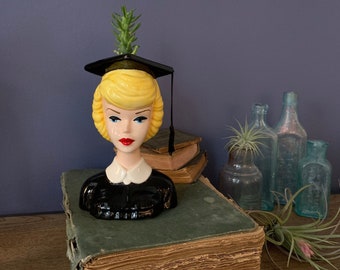 barbie head vase