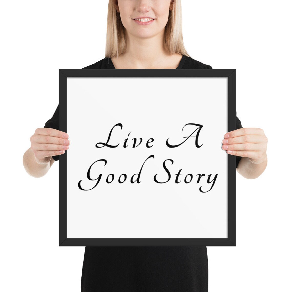 Live A Good Story Framed poster Inspirational Inspiration Etsy