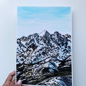Mountainscape Fine Art Giclée print | Gouache painting | Landscape Art