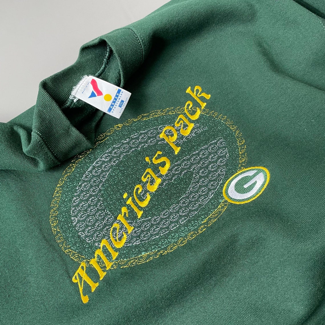 Vintage Green Bay Packers NFL Football Embroidered Crewneck Etsy