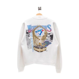 Rare Vintage 1992 Toronto Blue Jays | 2-Sided World Series Champions Crewneck Sweatshirt | MLB Pullover | Baseball Team Gear | Size M