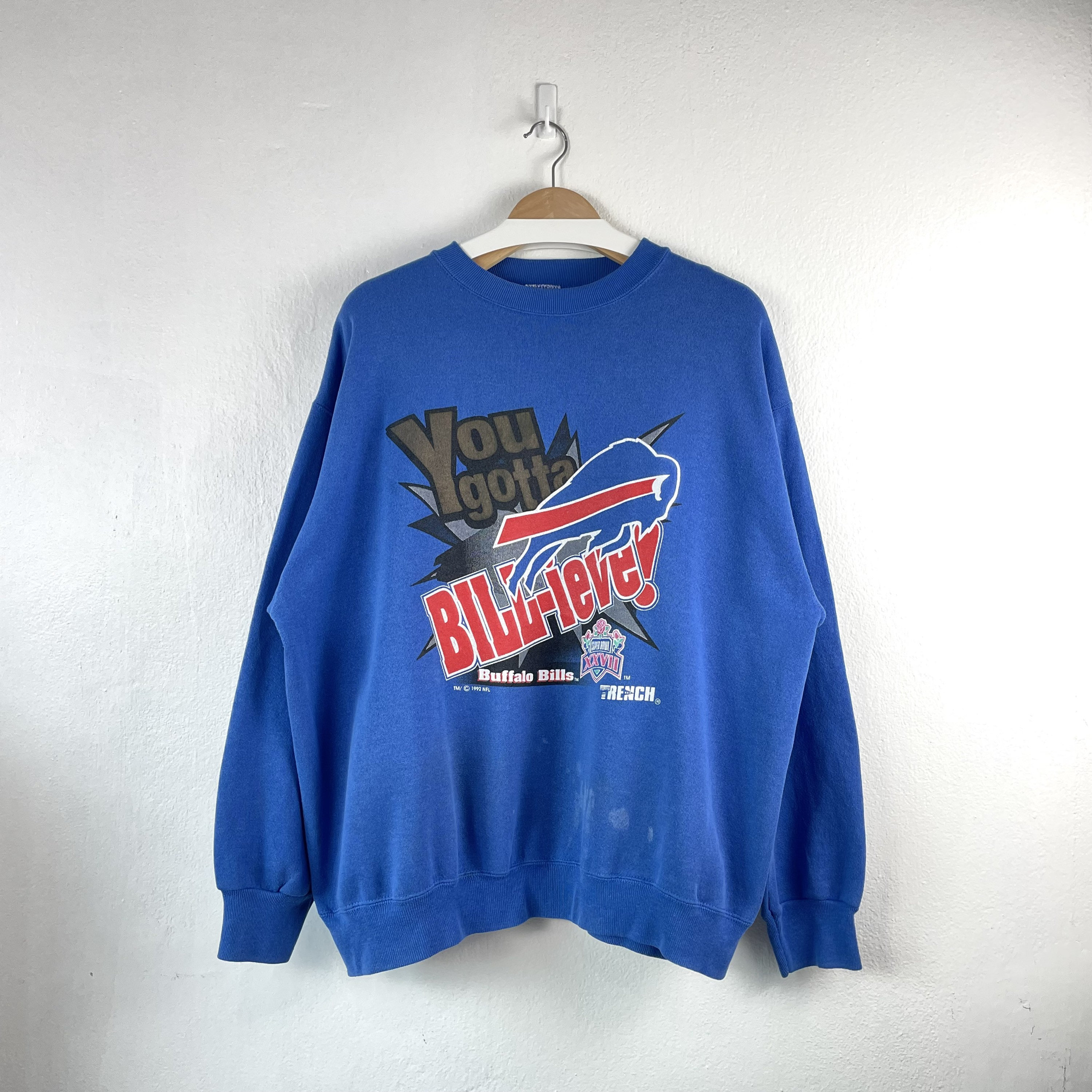 Vintage 1992 Buffalo Bills Super Bowl Football Crewneck Vintage 1992 Buffalo Bills Super Bowl Football Crewneck